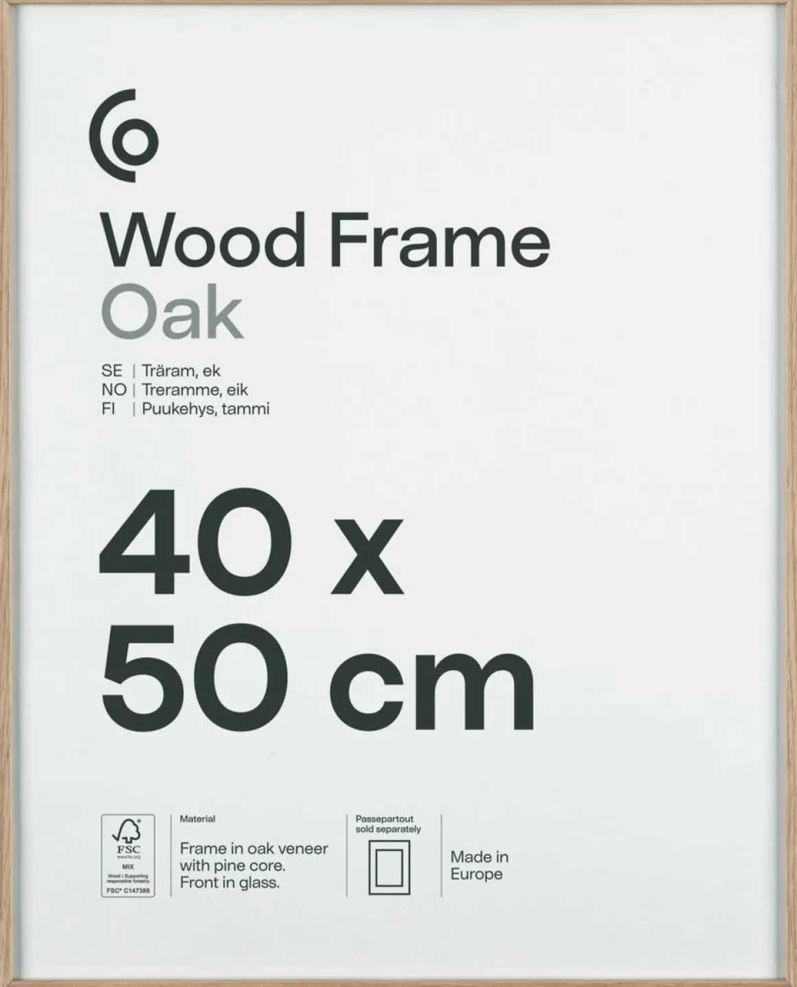 Fotoram trä FSC 40x50 cm