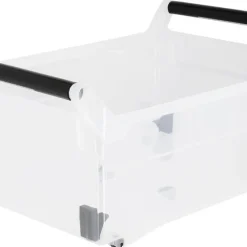 Förvaringsbox med handtag och hjul