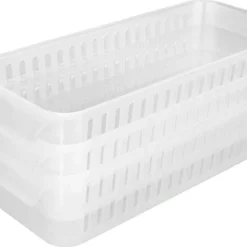 Förvaringskorgar för kylskåp och skafferi, 3-pack