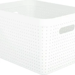 Förvaringskorg Neat vit, återvunnen plast