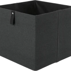 Förvaringslåda kvadrat, linnelook