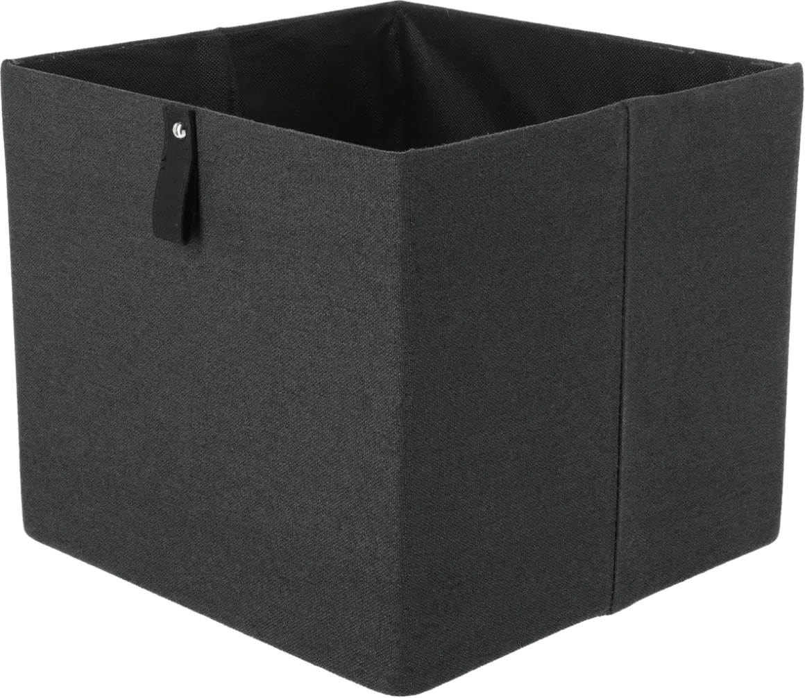 Förvaringslåda kvadrat, linnelook