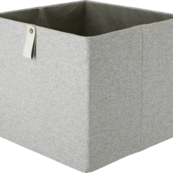 Förvaringslåda kvadrat, linnelook