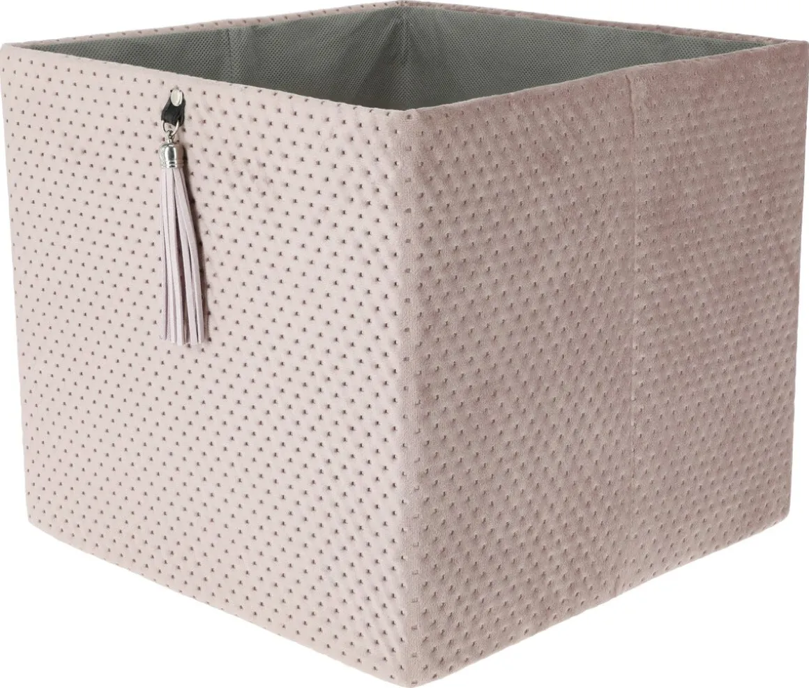 Förvaringslåda kvadrat, sammet