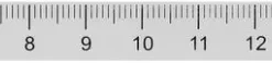 Fyrkantig linjal, transparent plast, 20 cm