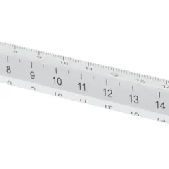 Fyrkantig linjal, transparent plast, 20 cm