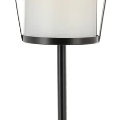 Gravlykta med frostat glas, höjd 56 cm