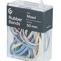 Gummisnoddar 50 mm mixade färger, 25 g