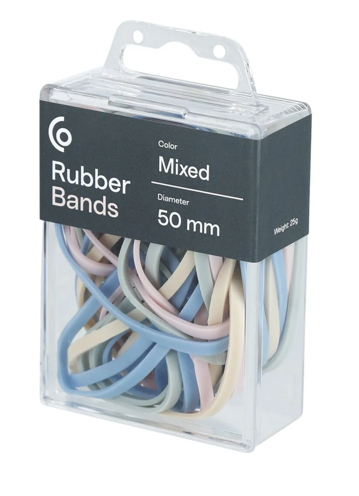 Gummisnoddar 50 mm mixade färger, 25 g