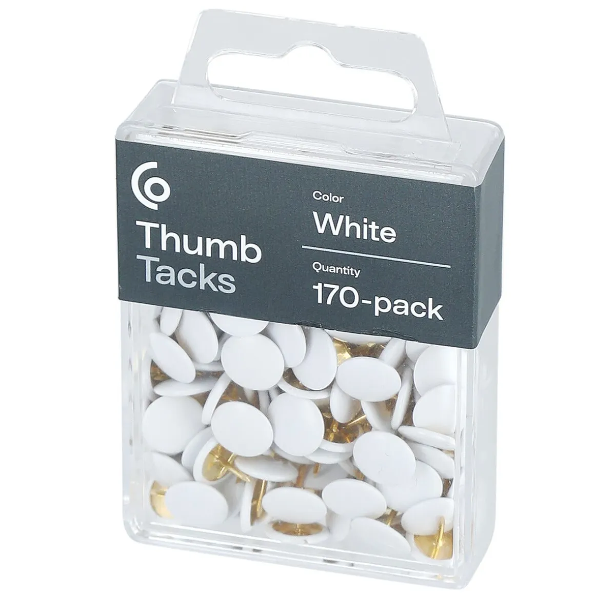 Häftstift vita plastöverdrag 170-pack