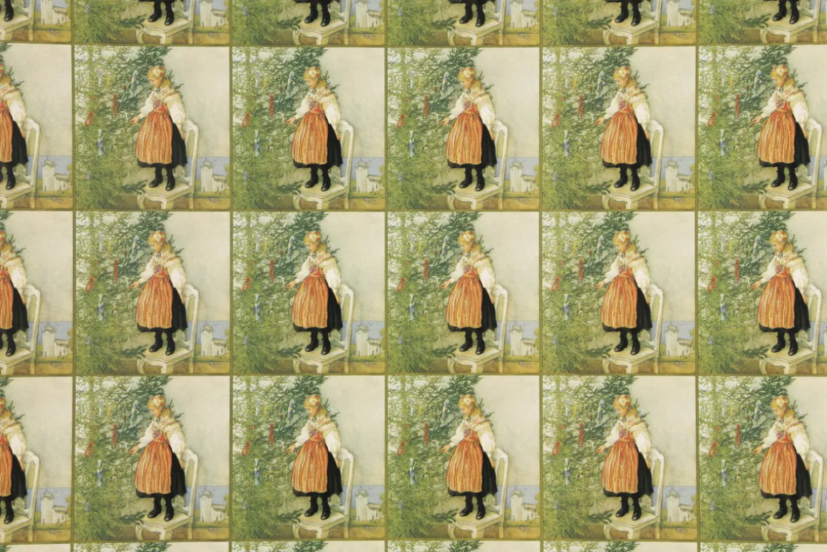 Julpapper 6 m x 70 cm, Carl Larsson