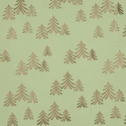 Julpapper premium grönt och guld 70 cm x 3 m 2-pack