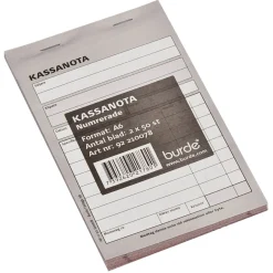 Kassanota A6 med kopia