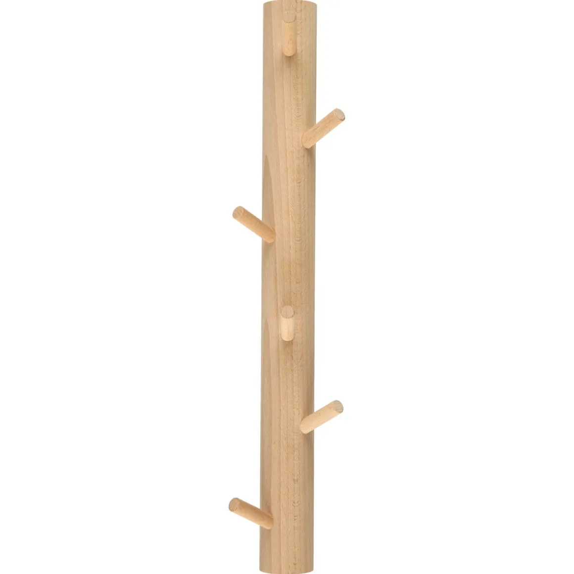 Kroklist Vertikal, hängare med 6 krokar, trä, 48 cm