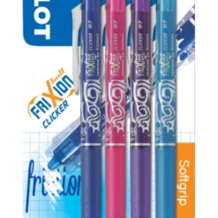 Kulspetspennor Pilot Frixion Clicker, 4-pack