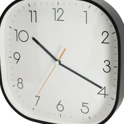Kvadratisk väggklocka i retrostil, 25,5 cm