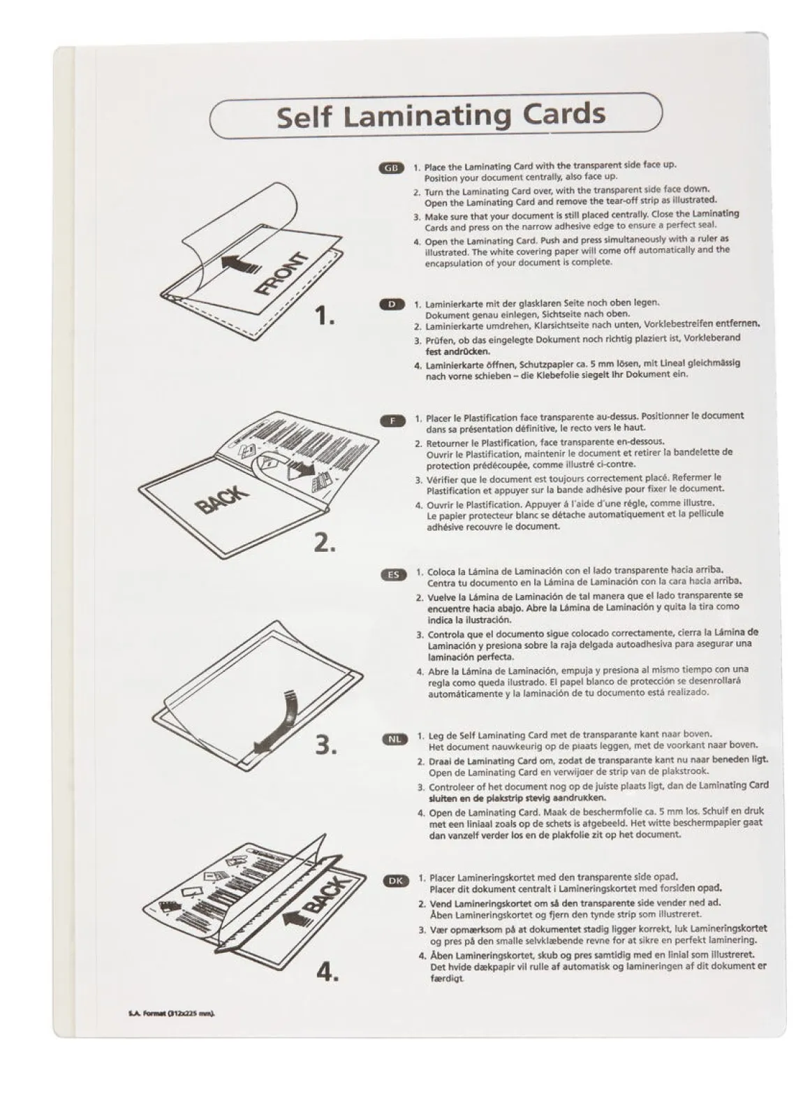 Laminat för kallaminering utan maskin, 10-pack