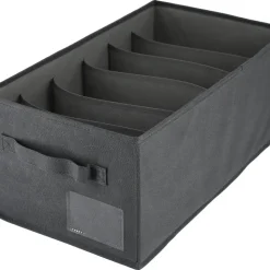 Lådinredning för tröjor och byxor, 6 fack, 45 x 25 x 18 cm