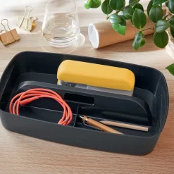 Leitz MyBox Cosy förvaringslåda med handtag, 3 fack