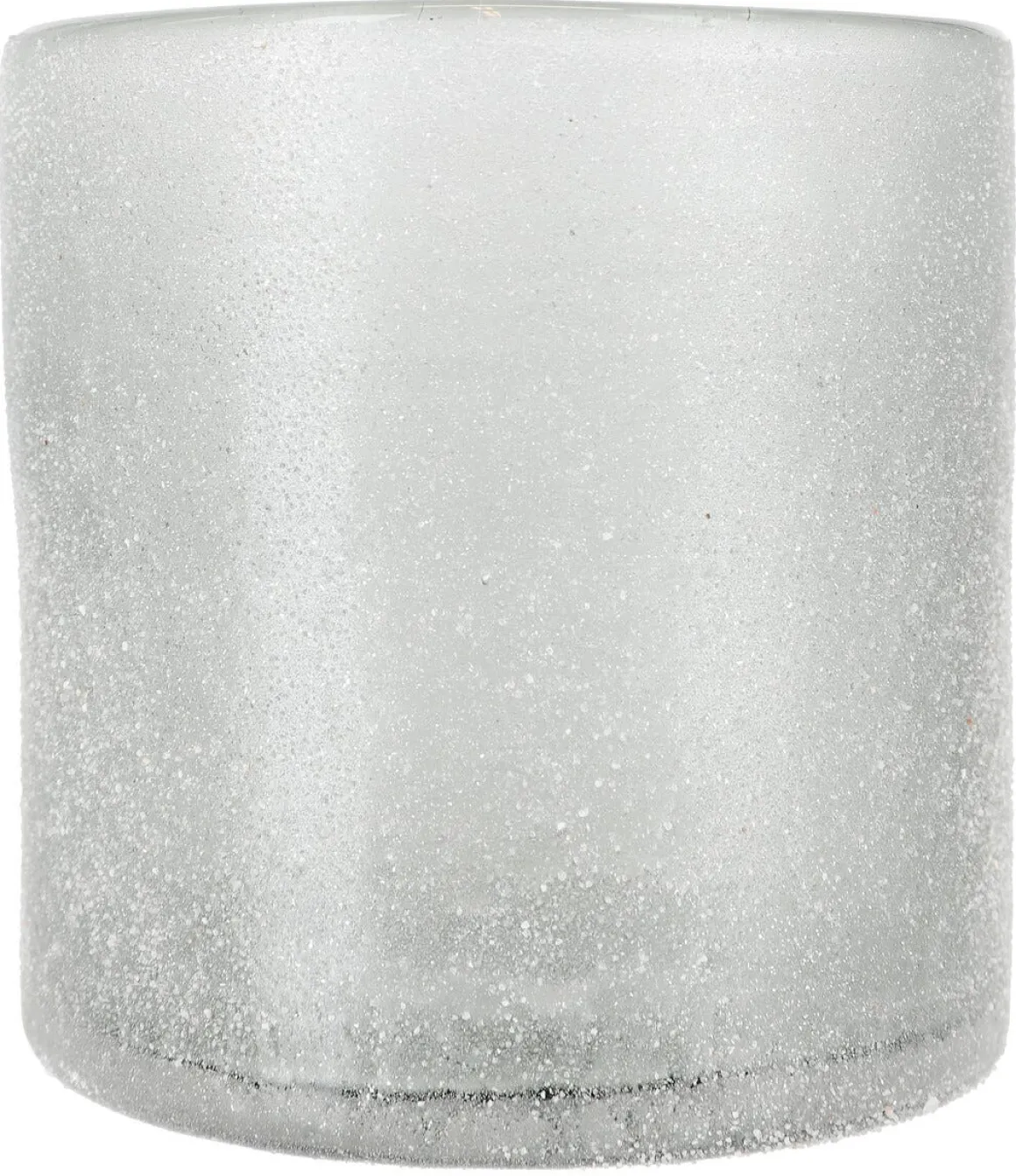 Ljuslykta i frostat glas, grå