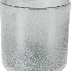 Ljuslykta i frostat glas, grå