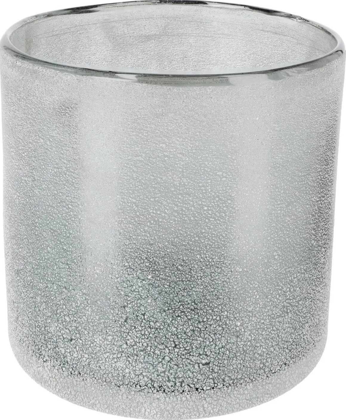 Ljuslykta i frostat glas, grå