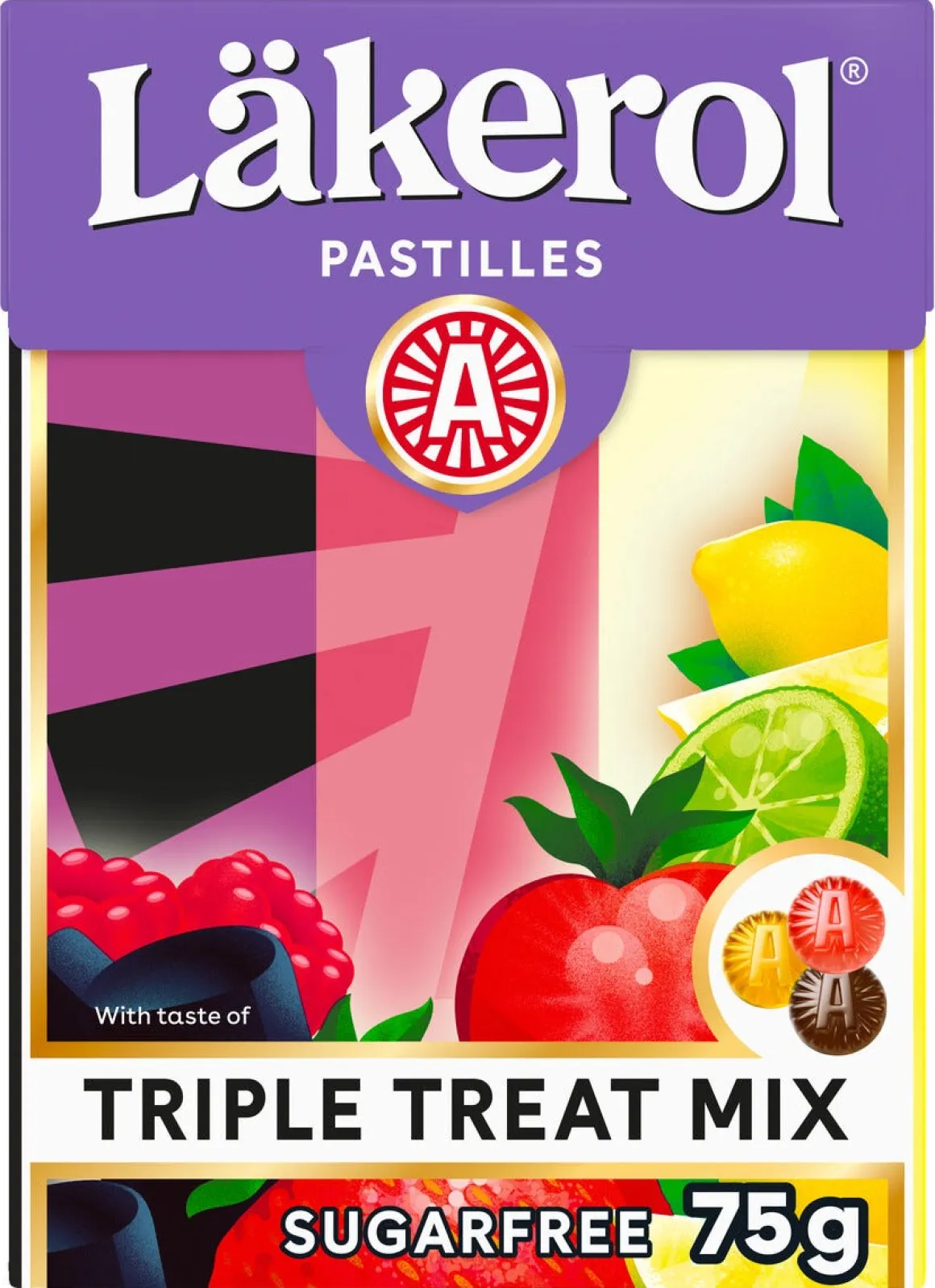Läkerol Big Pack Triple Treat Mix, 75 g