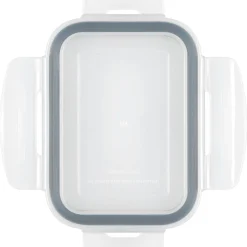 Lock med snäpplås, matlåda glas
