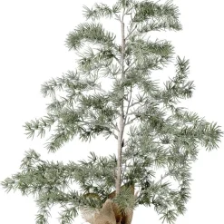 Lärkträd med fot omsluten av juteväv, 90 cm