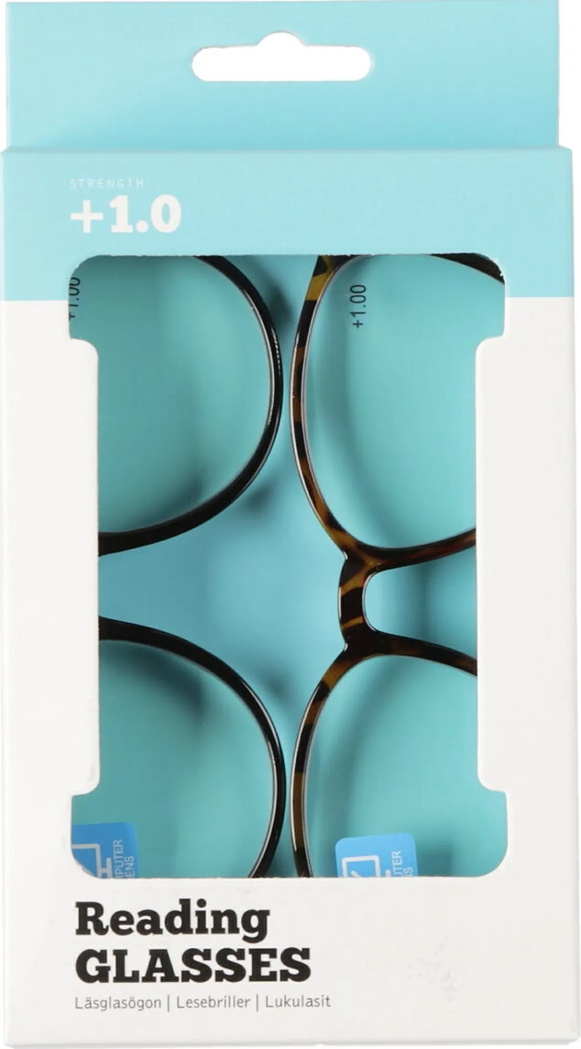 Läsglasögon med blåljusfilter, 2-pack