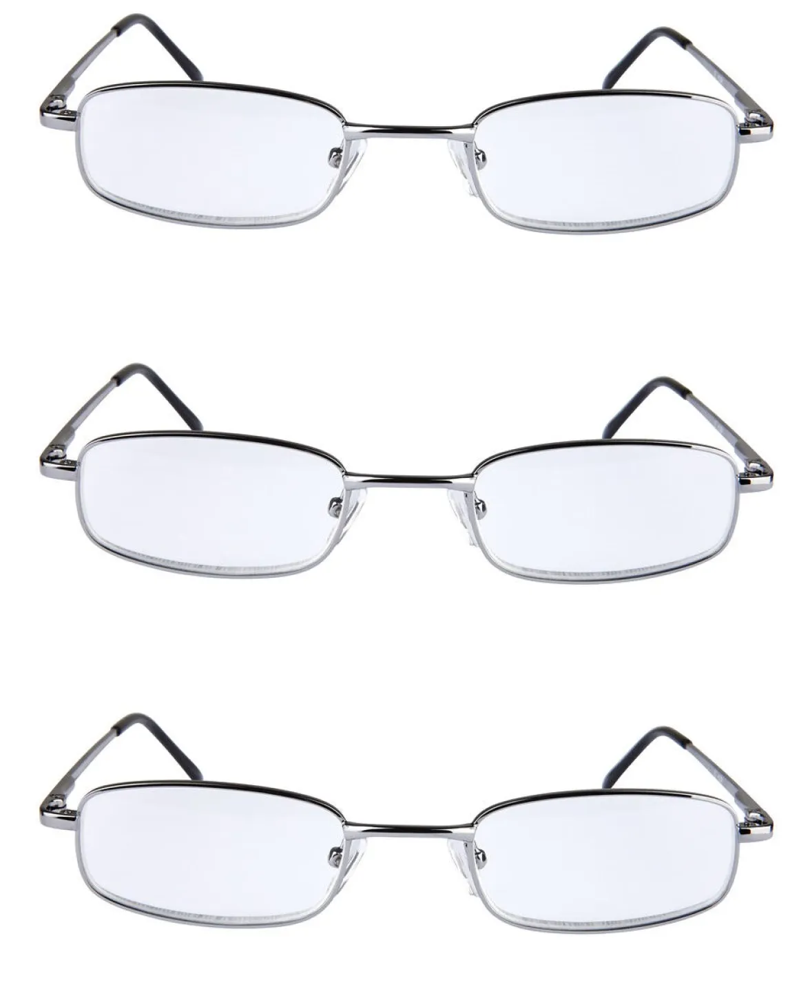 Läsglasögon metall, 3-pack
