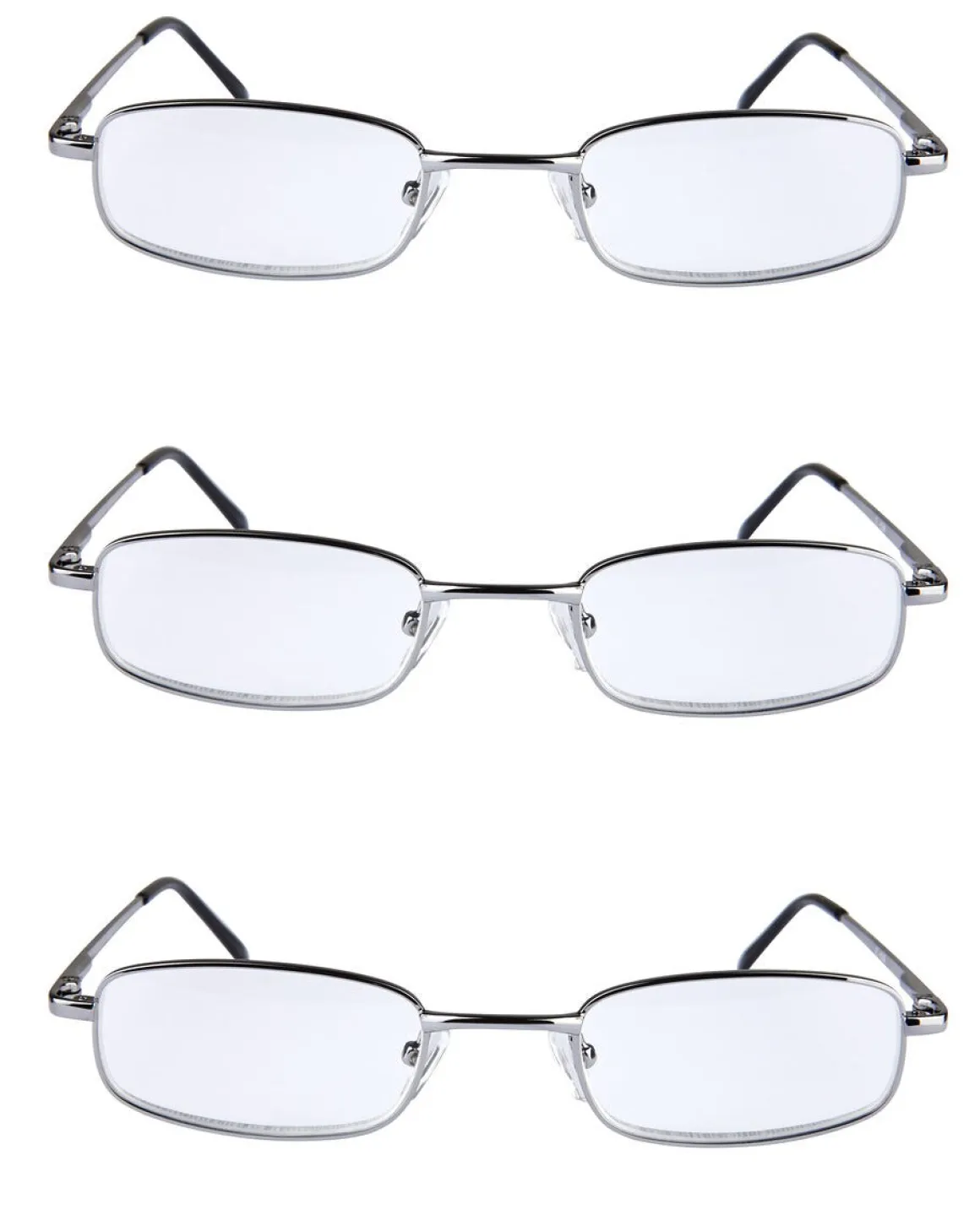 Läsglasögon metall, 3-pack
