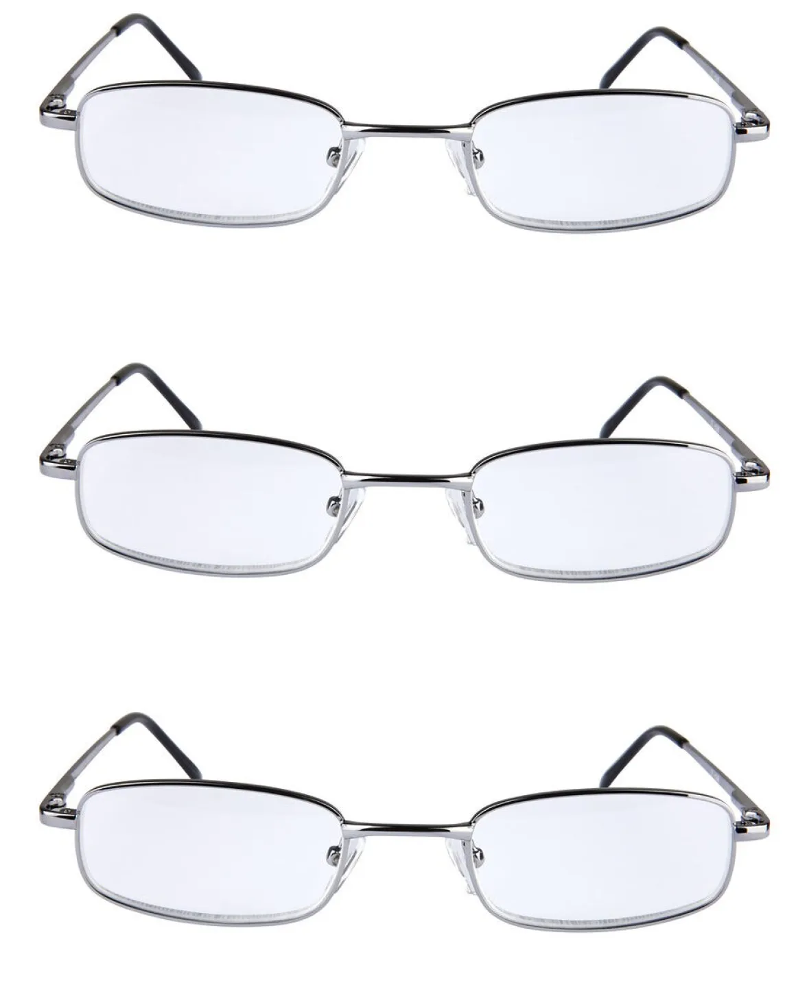 Läsglasögon metall, 3-pack