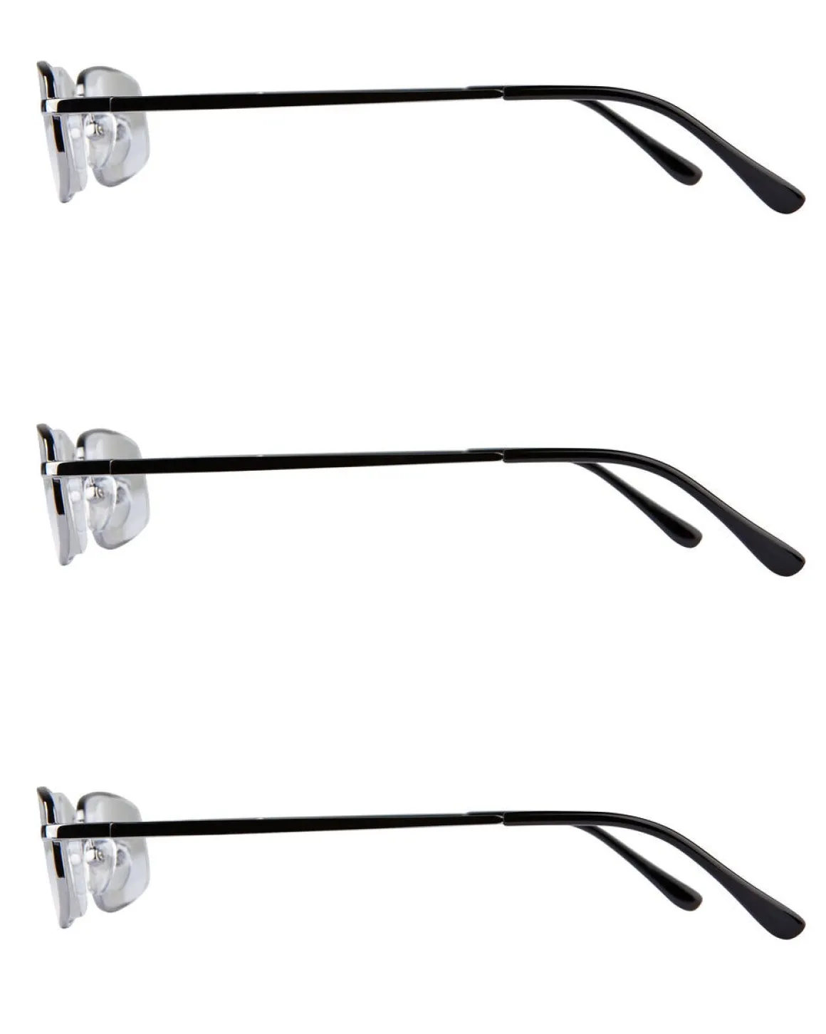 Läsglasögon metall, 3-pack
