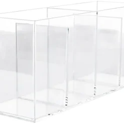 Makeup organizer 4 fack, klar plast