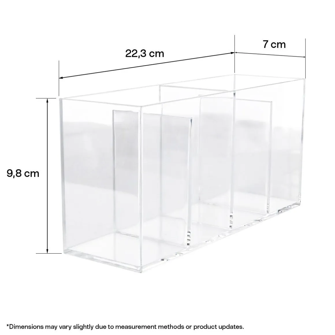 Makeup organizer 4 fack, klar plast