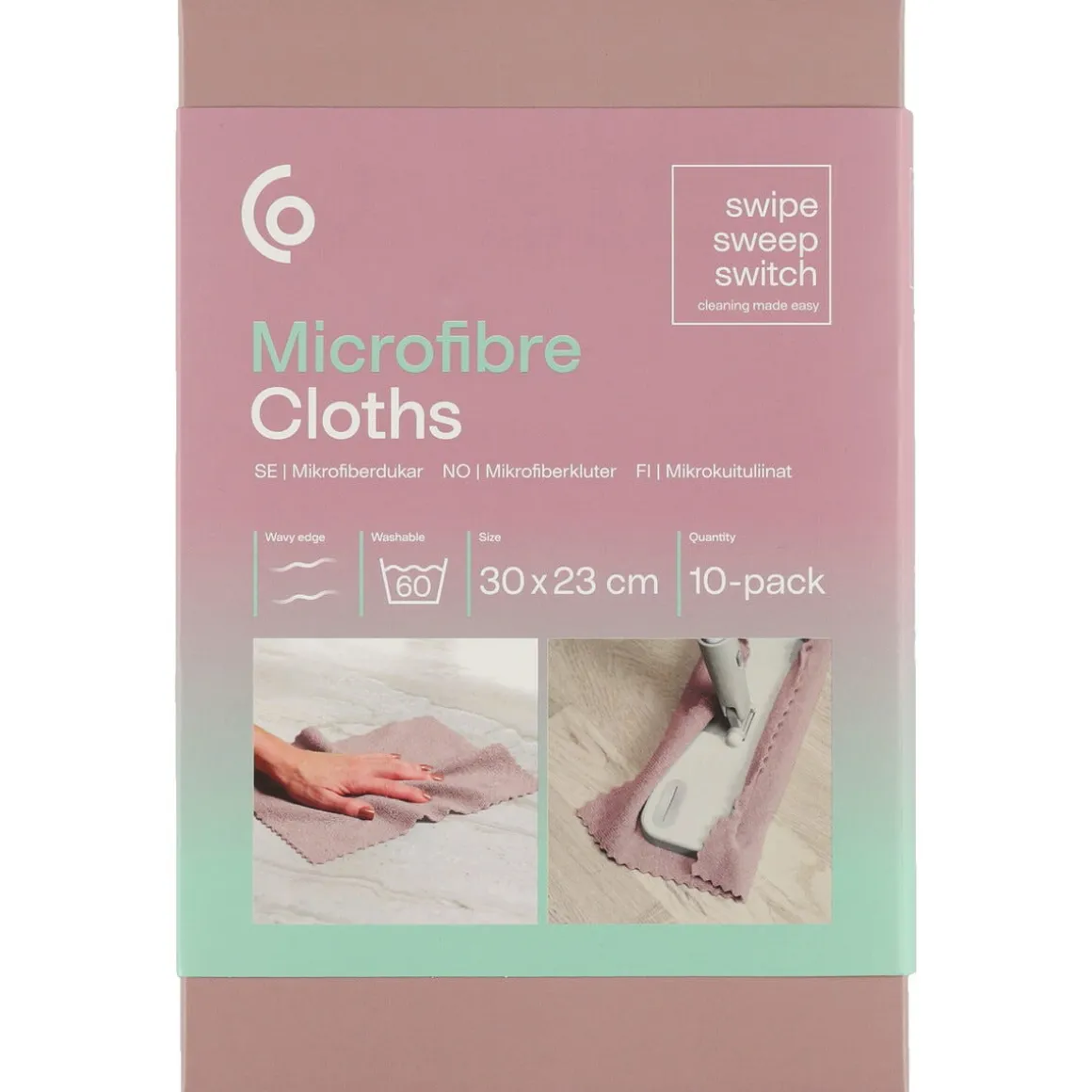Mikrofiberdukar, 10-pack, 30 x 23 cm