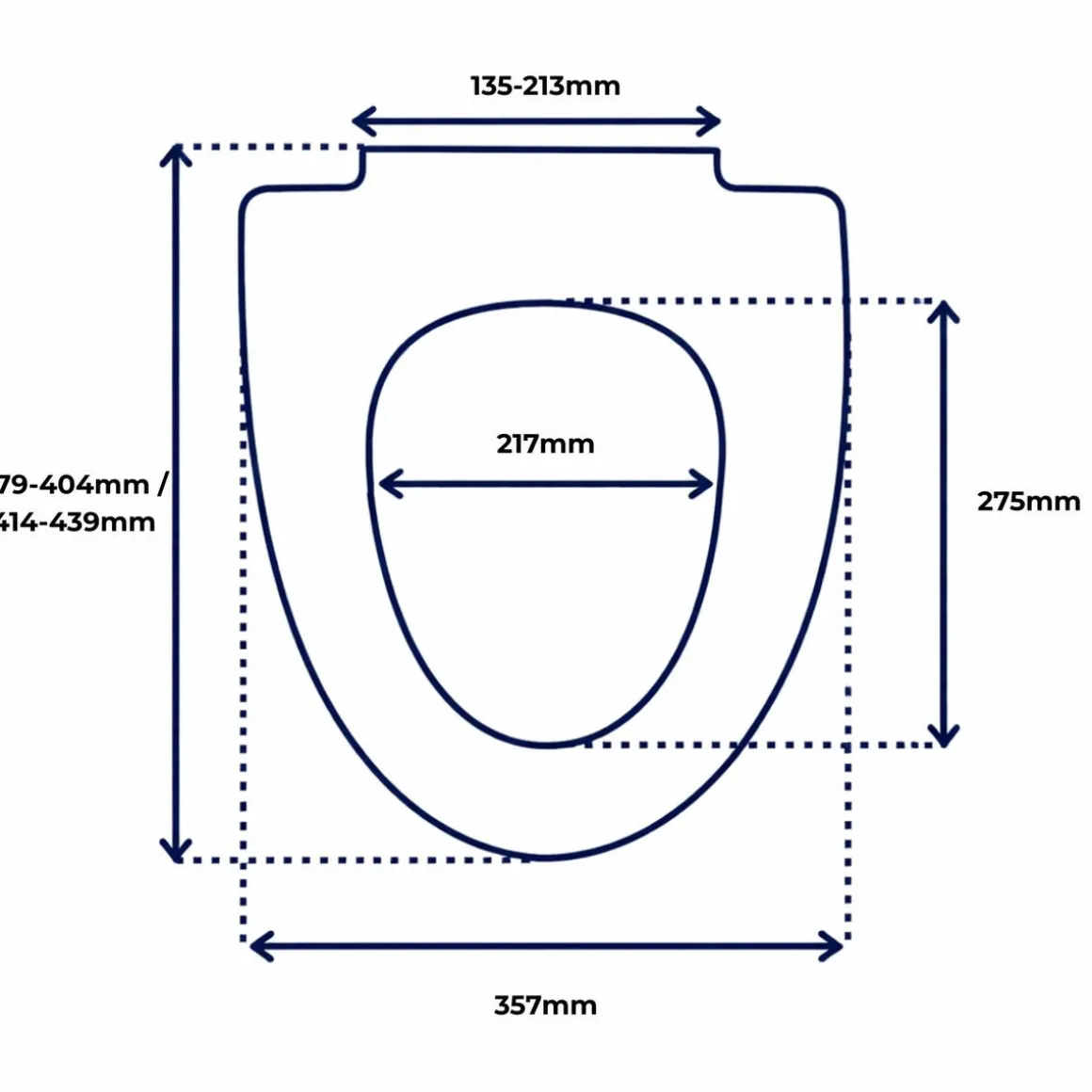 Mjukstängande toalettsits universal, duroplast
