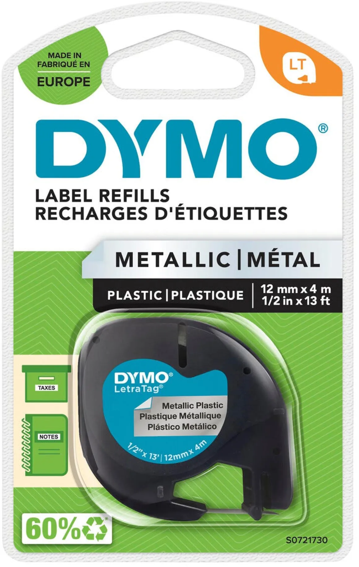 Märkband metallic Dymo LetraTag