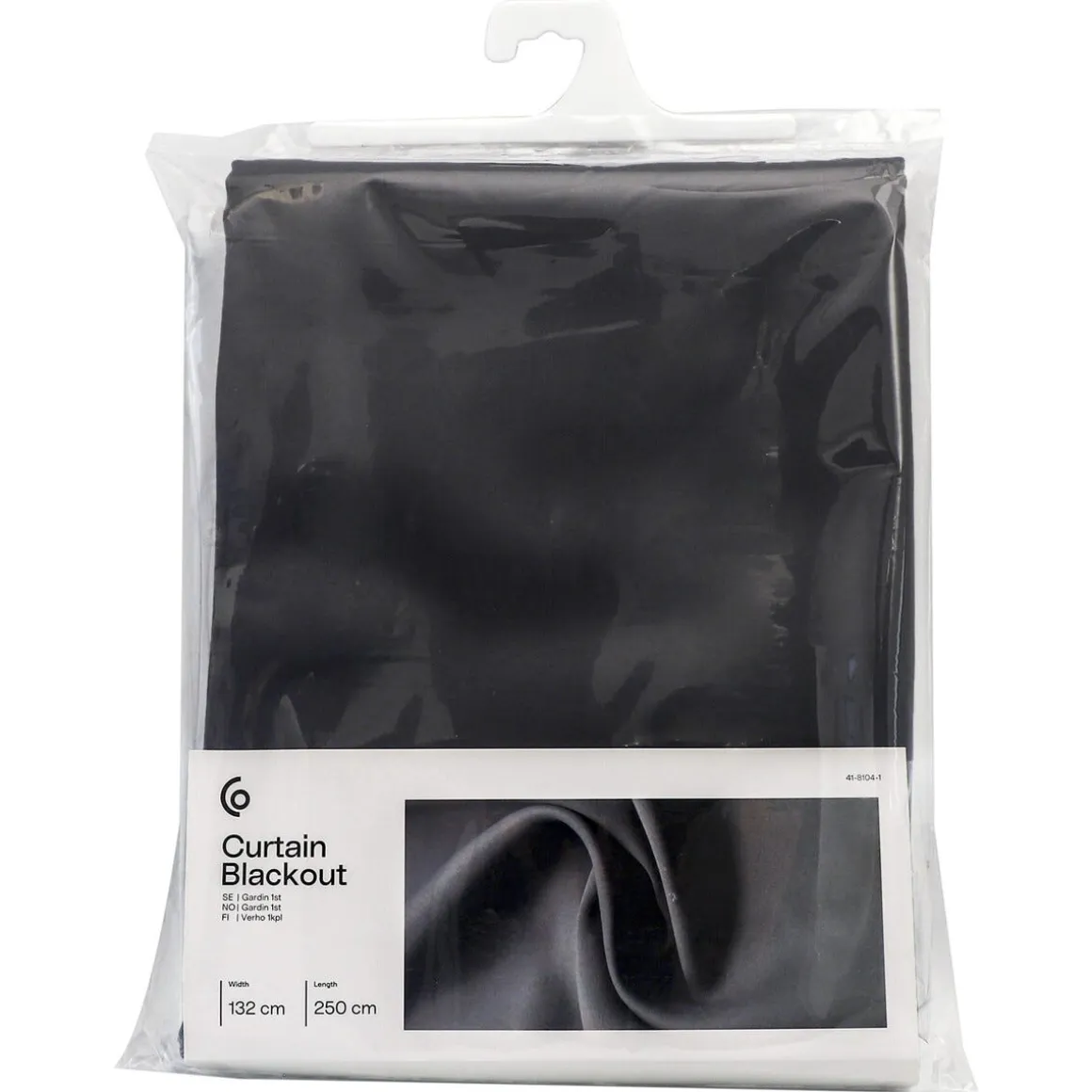 Mörkläggande gardin Blackout, mörkgrå, 1-pack
