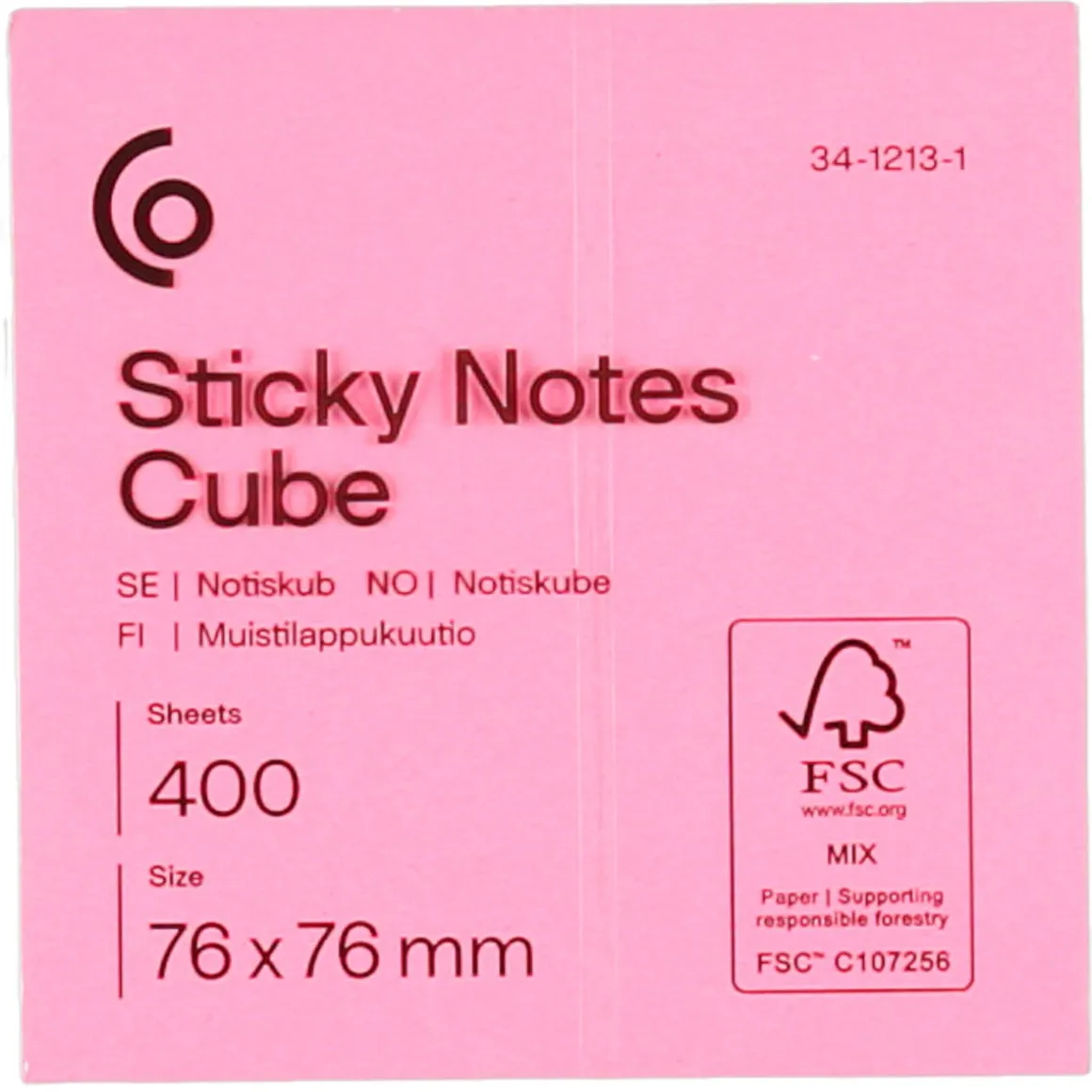 Notisblock kub, 400 notislappar