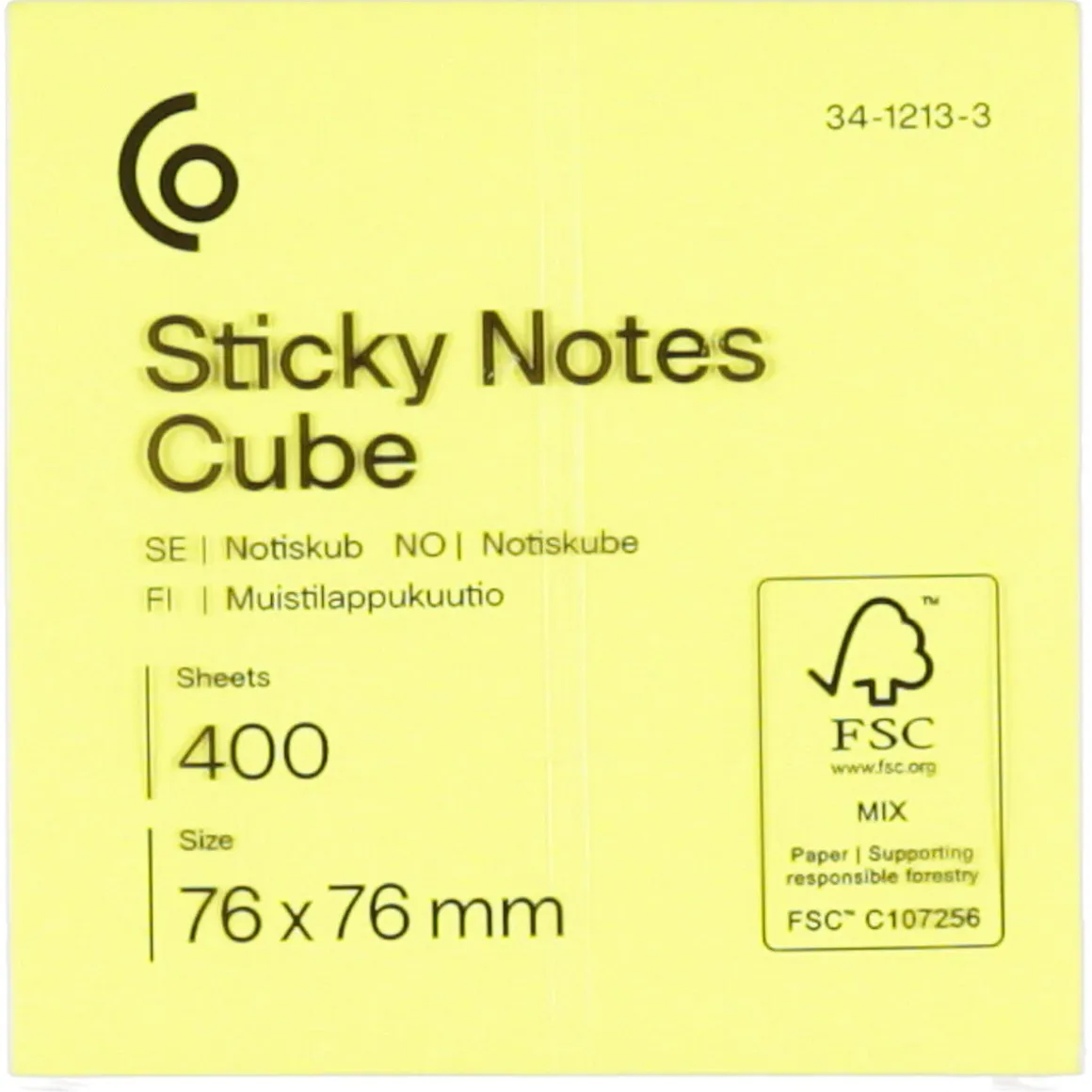 Notisblock kub, 400 notislappar
