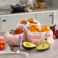 Nätpåse för frukt och grönt, 4-pack