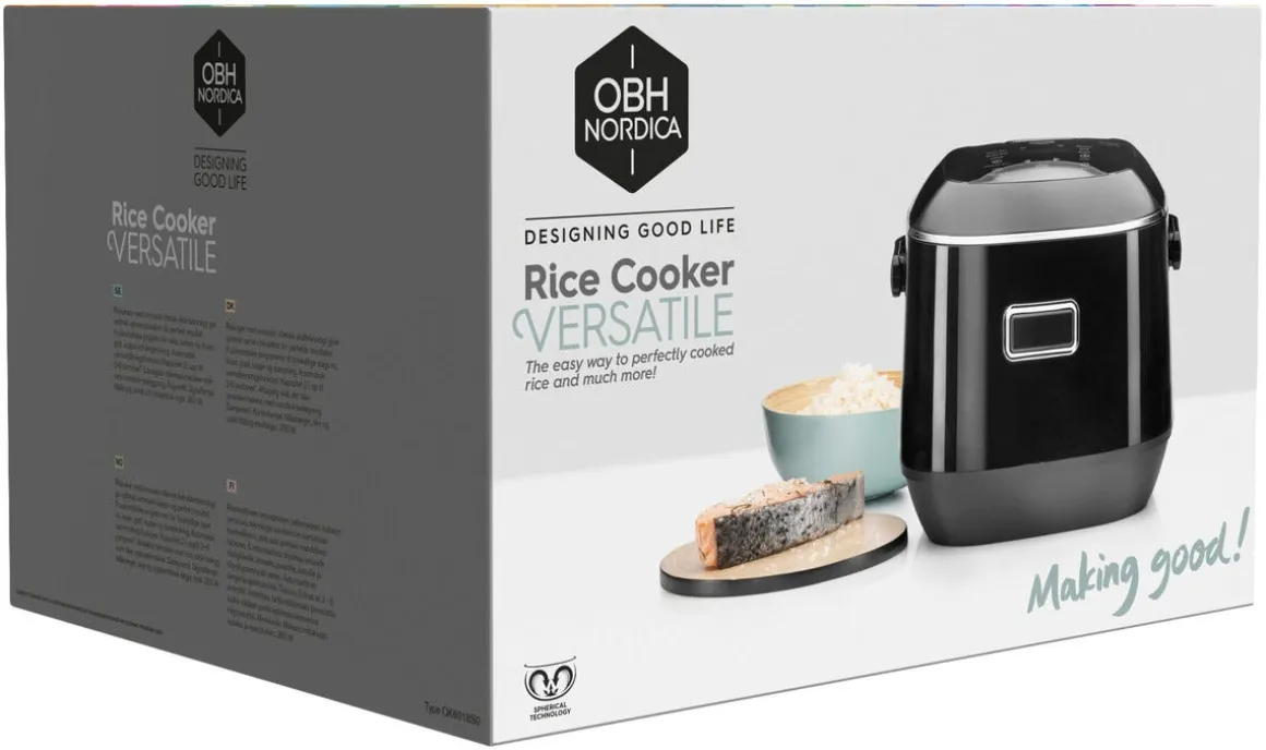 OBH Nordica Versatile riskokare, 2 liter, svart
