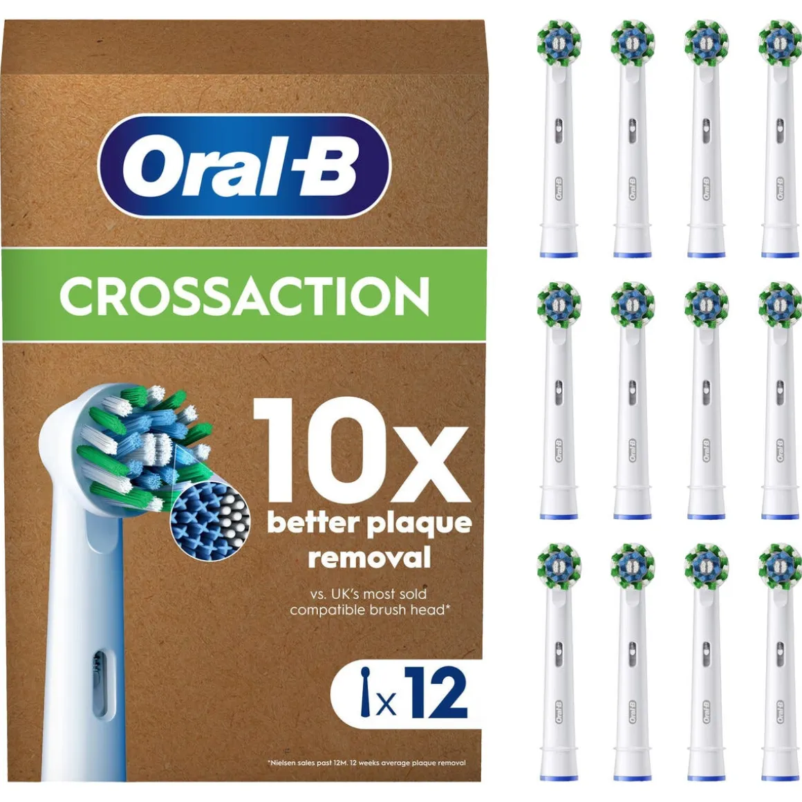 Oral-B Pro Cross Action borsthuvud, vit