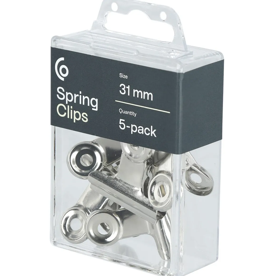 Pappersklämma Bulldog metall 31 mm silver, 5-pack