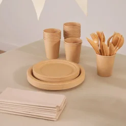 Papperstallrik oblekt 22 cm, 20-pack