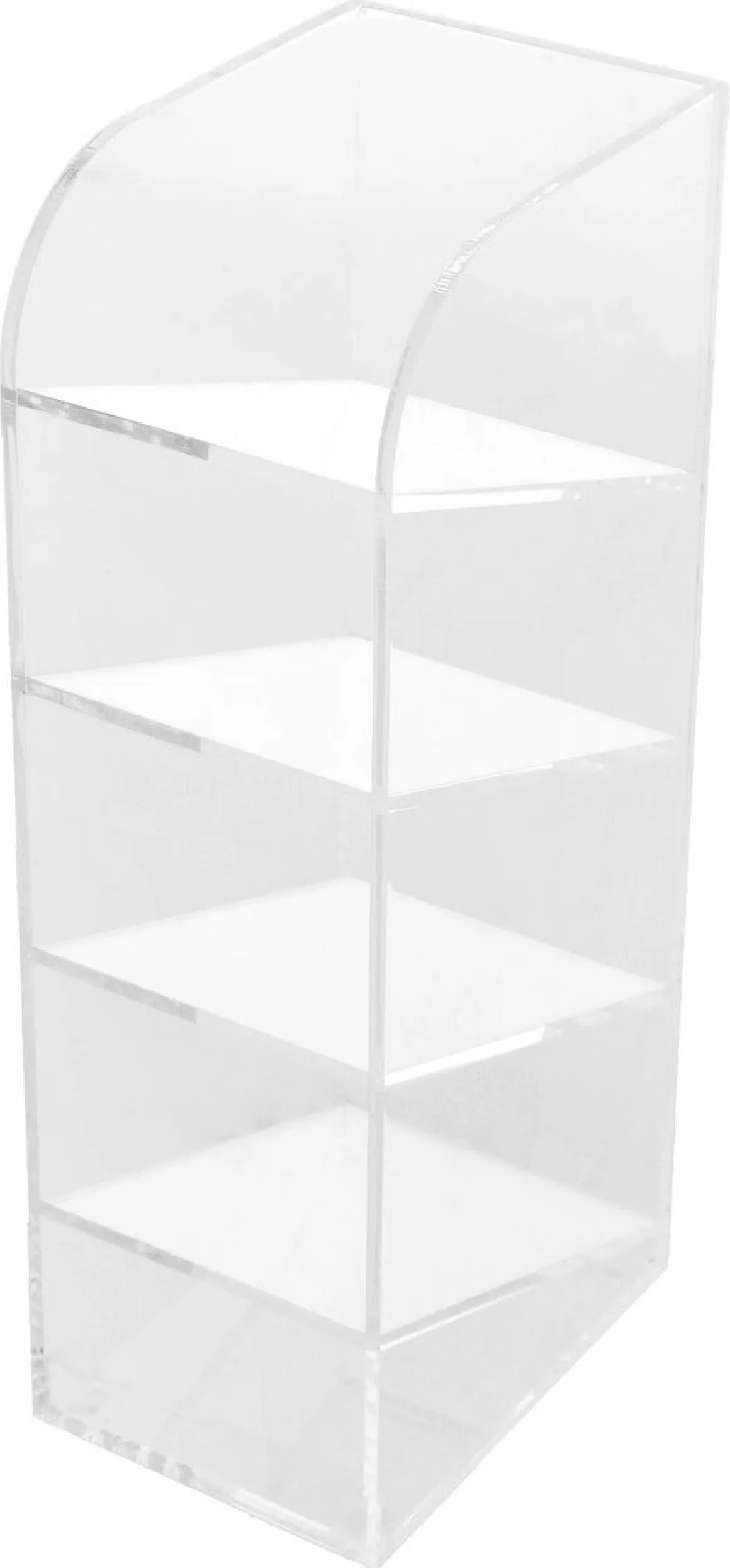 Pennställ med flera fack, transparent plast