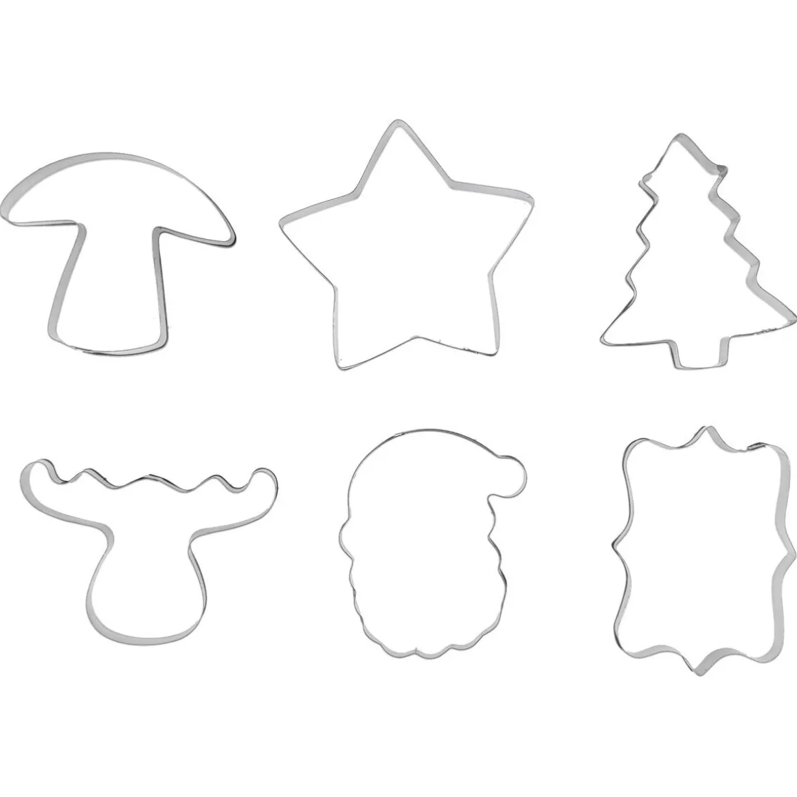 Pepparkaksformar, klassiska julmotiv, 6-pack