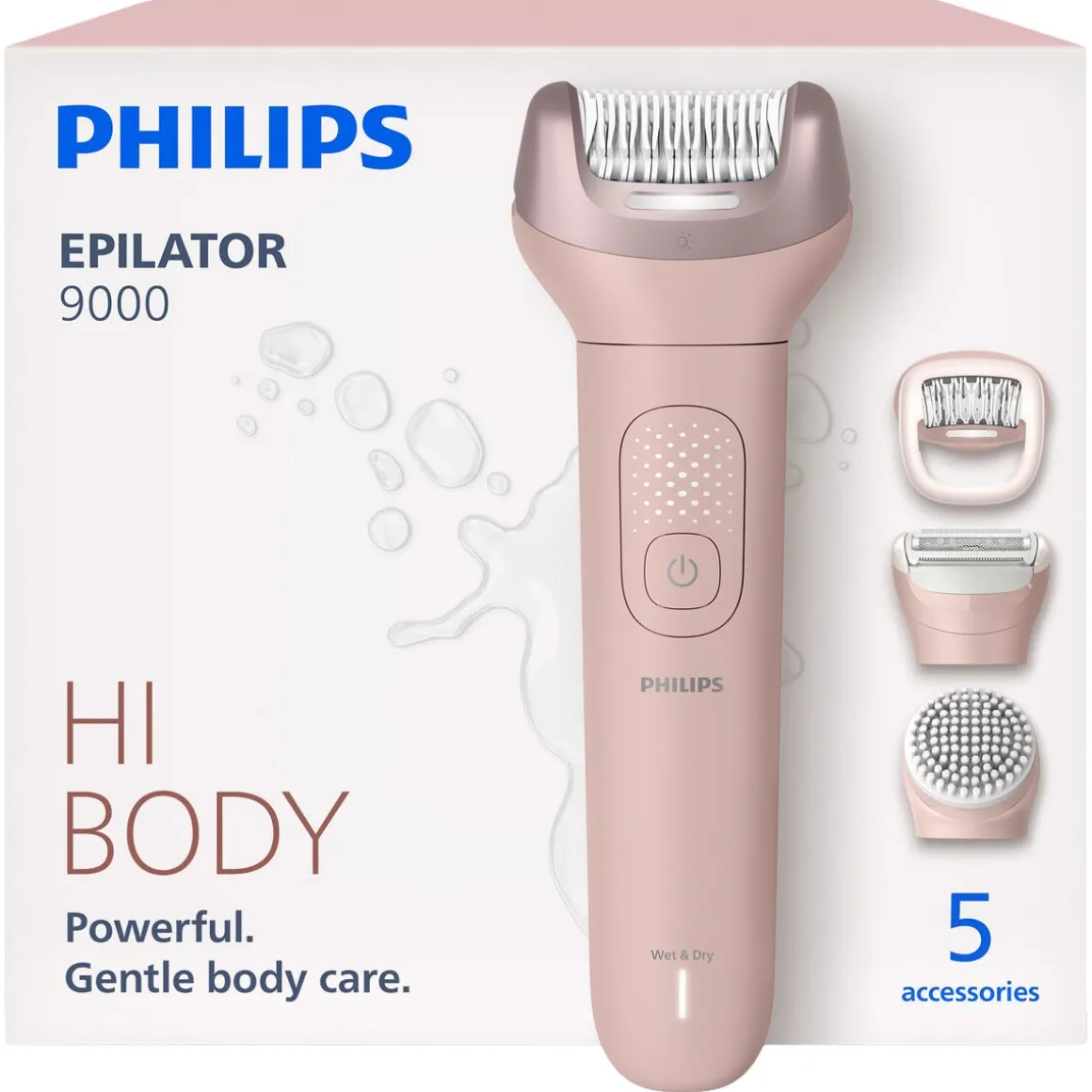 Philips Series 9000 epilator Wet & Dry med 6 tillbehör